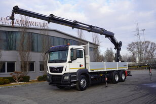 camion plateau MAN TGS 26.400 / HDS HIAB 244 EP-4 HIDUO 8500 kg / 6x4