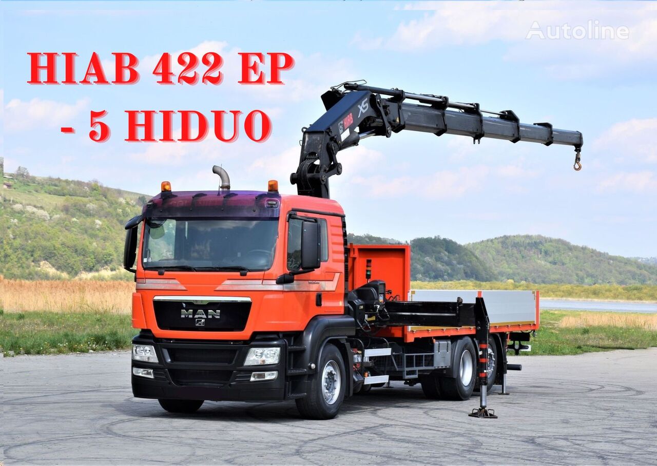 MAN TGS 26.400 * HIAB 422EP-5 HIDUO/FUNK camión caja abierta