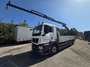 MAN TGS 26.400 + PM CRANE 21524S + radio control flatbed truck