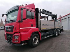 MAN TGS 26.440 FG /  Baustoff m. Hiab Kran flatbed truck