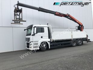 MAN TGS  26.440 FL 6x2 Palfinger PK 21001 L Steinzange, EU 6, Lenkac flatbed truck