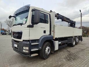 MAN TGS 26.440 з краном HIAB 166 K PRO В наявності! flatbed truck