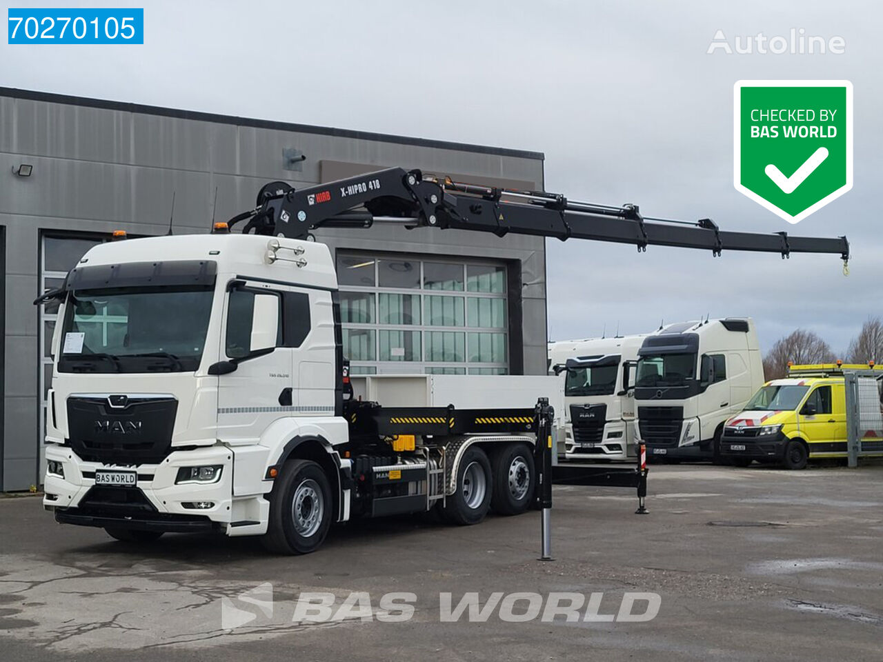 nieuw MAN TGS 26.510 6X2 HIAB X-HIPRO 418EP-5 Kran Retarder Lenkachse Euro open laadbak vrachtwagen