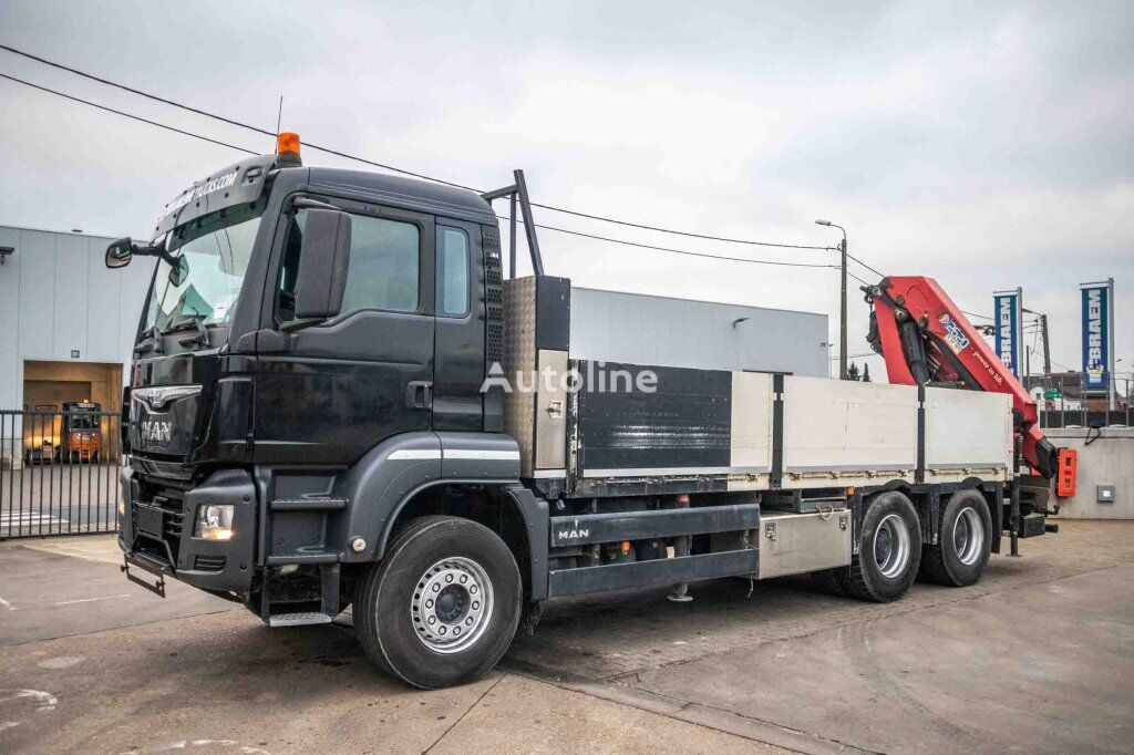 MAN TGS 33.440 BL - HM 2620 K5 flatbed truck