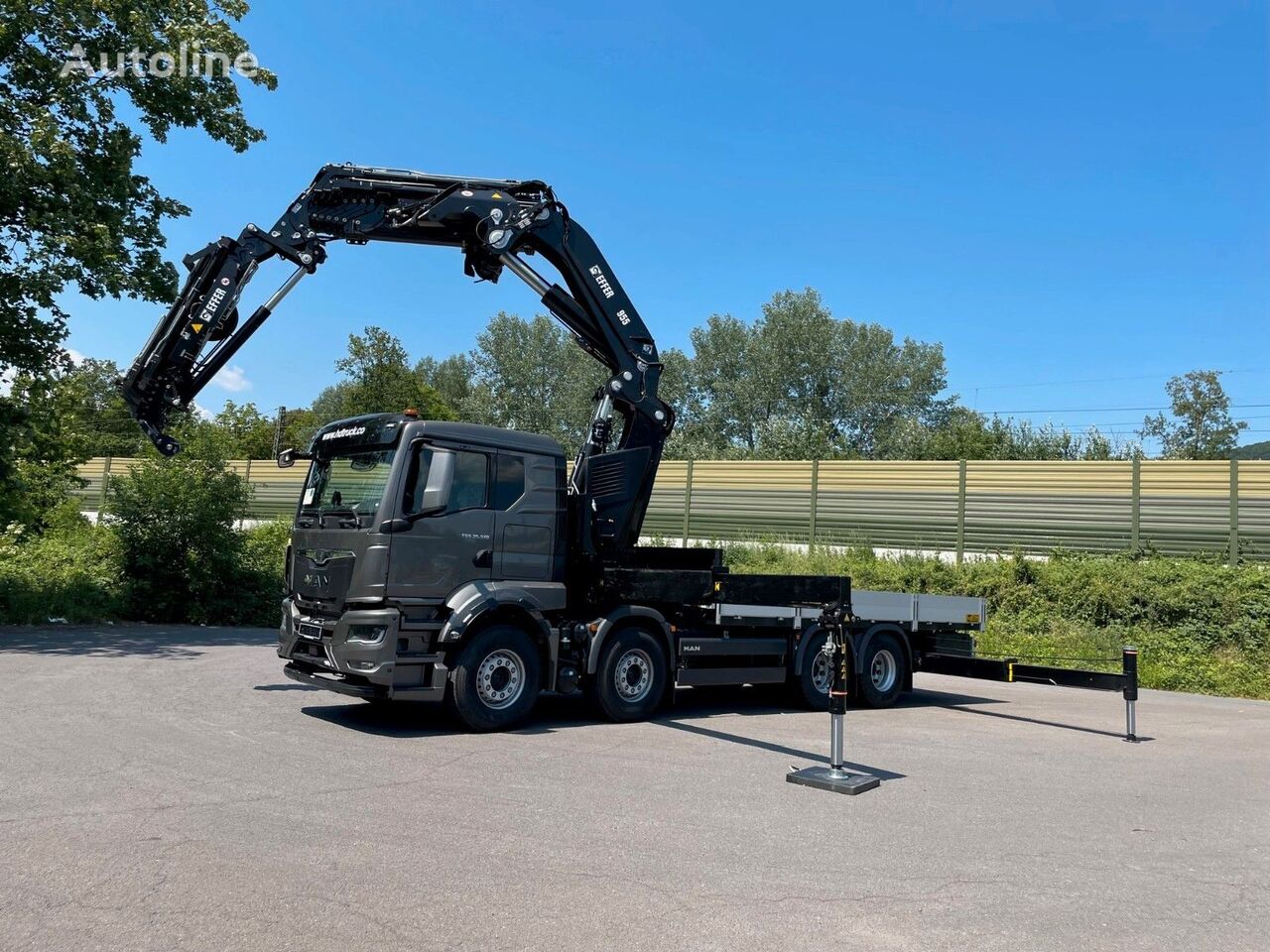 ny MAN TGS 35.520 8X4 TG 3 EFFER 955-8s +Jib 6sAUTOKRAN fladvogn lastbil