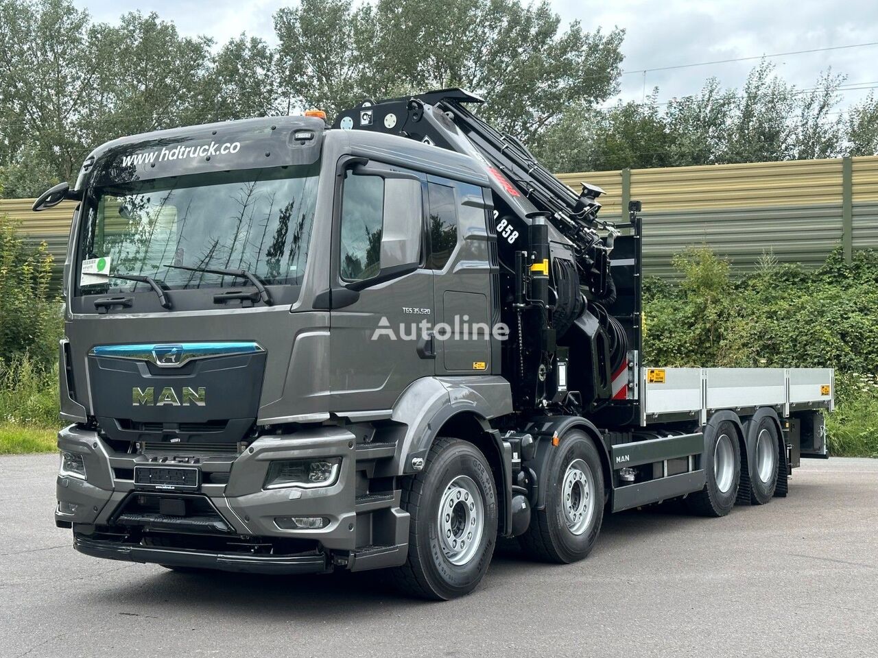 nowa ciężarówka burtowa MAN TGS 35.520 8x4 BL HIAB X-HIPRO 658 EP-6