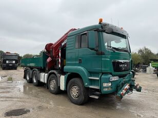 MAN TGS 41.480 MKG 67T/M flatbed truck