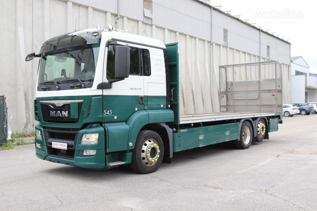 MAN TGS26.440 E6 Retarder ADR Transport Gas Flaschen flatbed truck