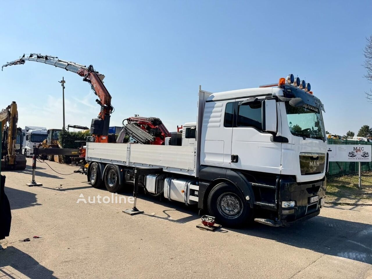شاحنة مسطحة MAN TGX 26.440 6x2 LL + CRANE 24.8m! FASSI F315 (6x) + FLY-JIB (3x) - Autoline