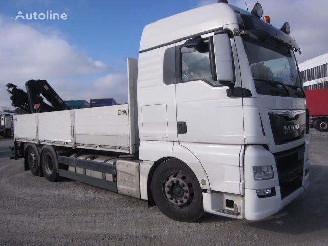 MAN TGX 26.440 mit Hiab-Kran Funkfernbedienung flatbed truck