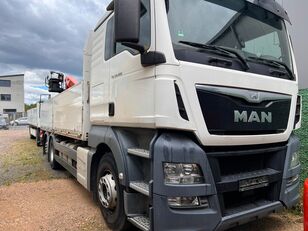 camion plateau MAN TGX 26.480 + remorque plateau