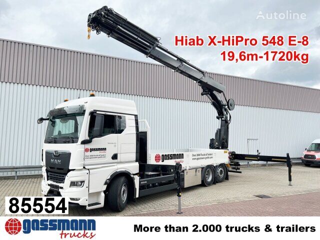 nowa ciężarówka burtowa MAN TGX 26.510 6x2-4 LL, Heckkran Hiab X-HiPro 548