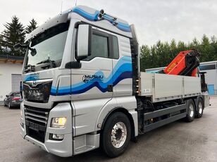 dropside camion MAN TGX 33.540 6x4 Flatbed + crane Palfinger PK 72002 6x4