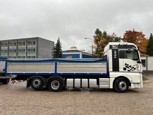 MAN TGX TANDEM 7+7.3m / 1m BOARDS BOARDWAND with trailer Aluwheels 2 flatbed truck + flatbed trailer