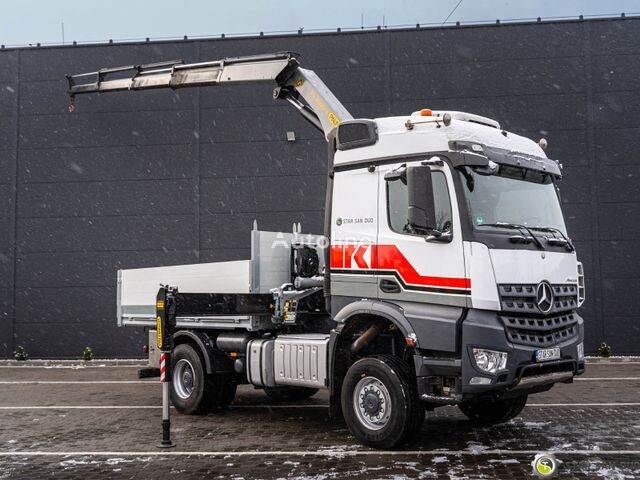 Mercedes-Benz 4x4 AROCS 1824 PALFINGER PK 20001 CRANE KRAN flatbed truck