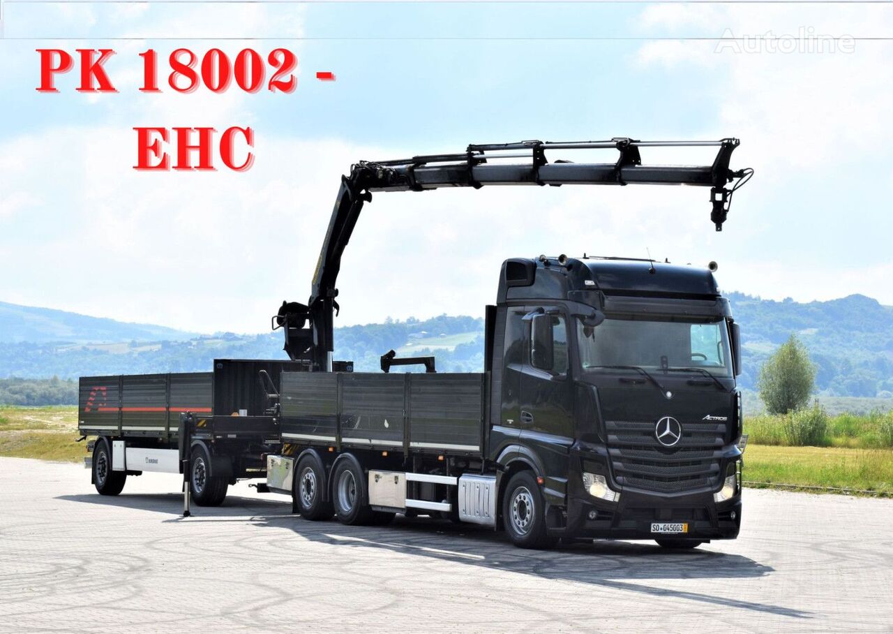 Mercedes-Benz ACTROS 2542  camión caja abierta + remolque caja abierta