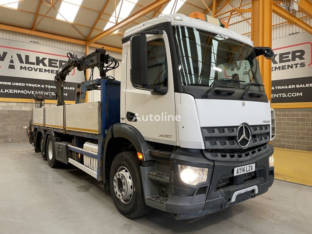 camion plateau Mercedes-Benz AROCS 2530 *EURO 6* 6X2, 26 TONNE BRICK GRAB – 2014 – AY14 LZA