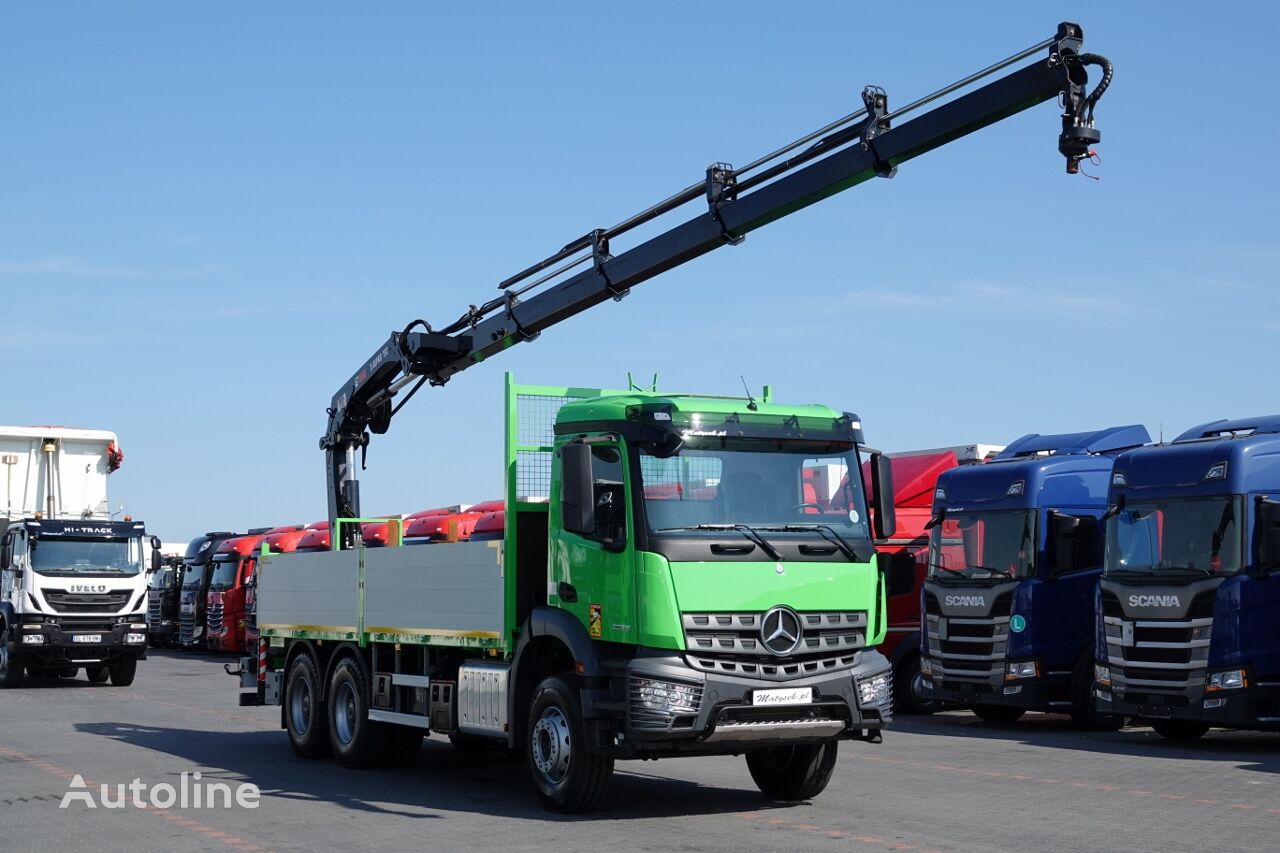 Mercedes-Benz AROCS 2636 / 6x4 / SKRZYNIOWY - 6,5 m / + HDS HIAB 192 E-4-wysów フラットベッドトラック