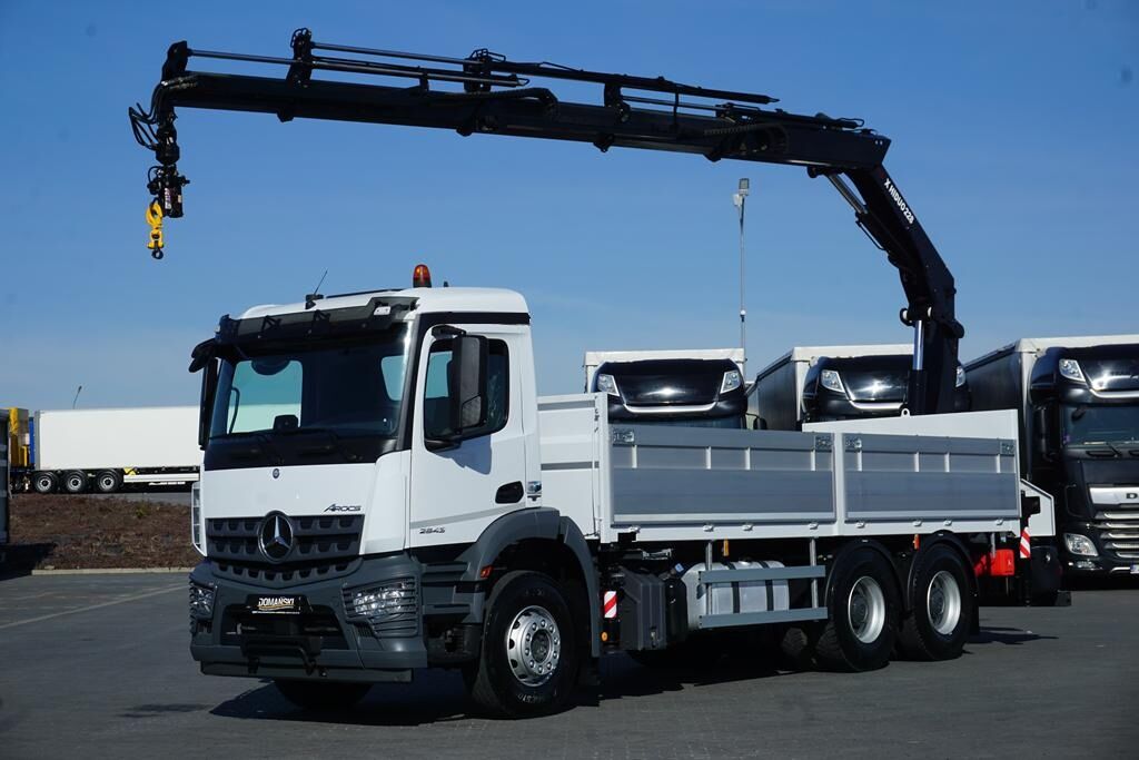 Mercedes-Benz AROCS / 2643 / 6 X 4 / SKRZYNIOWY + HDS / HIAB 228 E – 4 / WYS. flatbed truck - Autoline