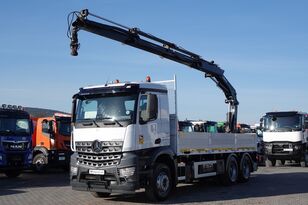 Mercedes-Benz AROCS 2643 / 6x4 / SKRZYNIOWY - 6,5 M / HDS HIAB 228 - wysów: 11 kamion s ravnom platformom