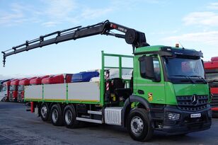 camion plateau Mercedes-Benz AROCS 3240 / 8x4 / SKRZYNIOWY + HDS HIAB 192 E-5 wysów : 15 M  /