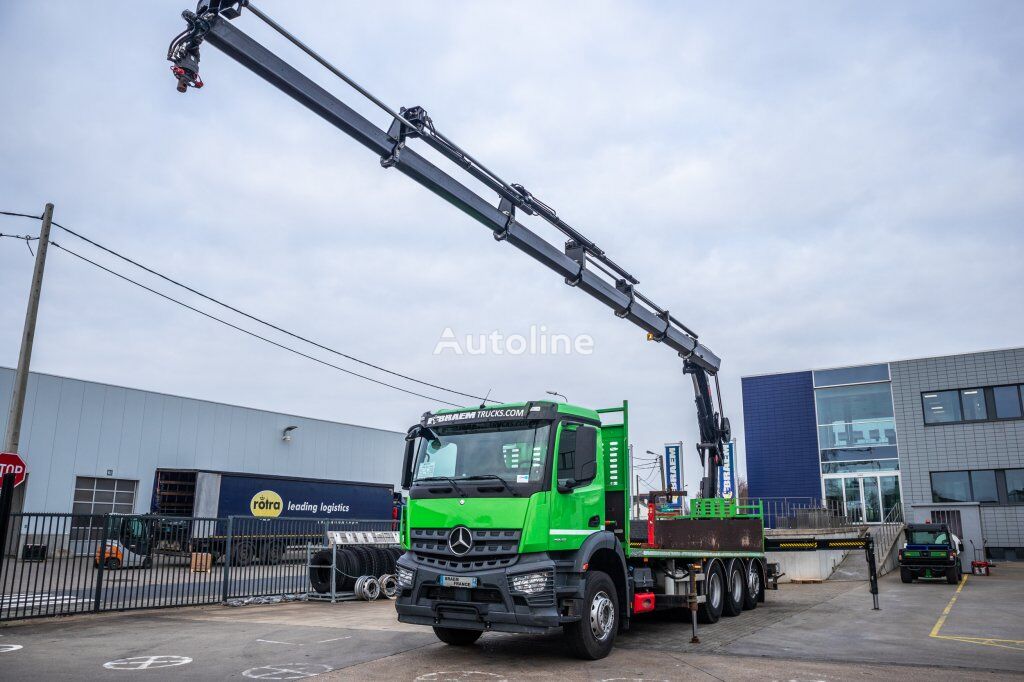 Mercedes-Benz AROCS 3240+E6+HIAB26TM/6EXT flatbed truck