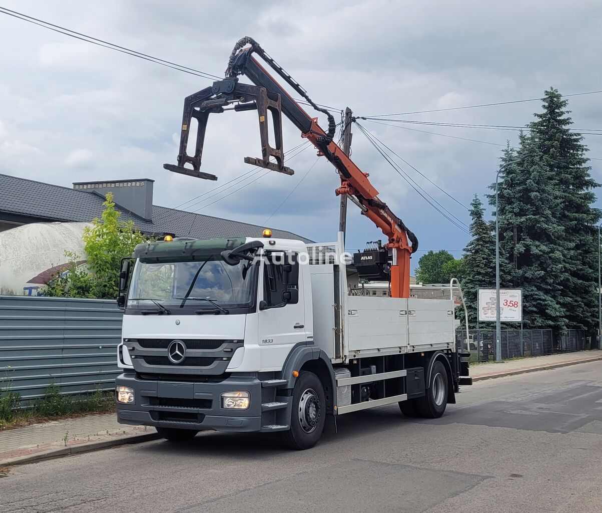 Mercedes-Benz AXOR 1833 K HDS ATLAS 105.2 Siodełko Chwytak Żuraw Dźwig bortu kravas automašīna