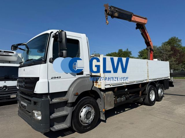 Camion plateau Mercedes-Benz AXOR 2543 L Pritsche 6,45 m KRAN PK 20002*FUNK - Autoline