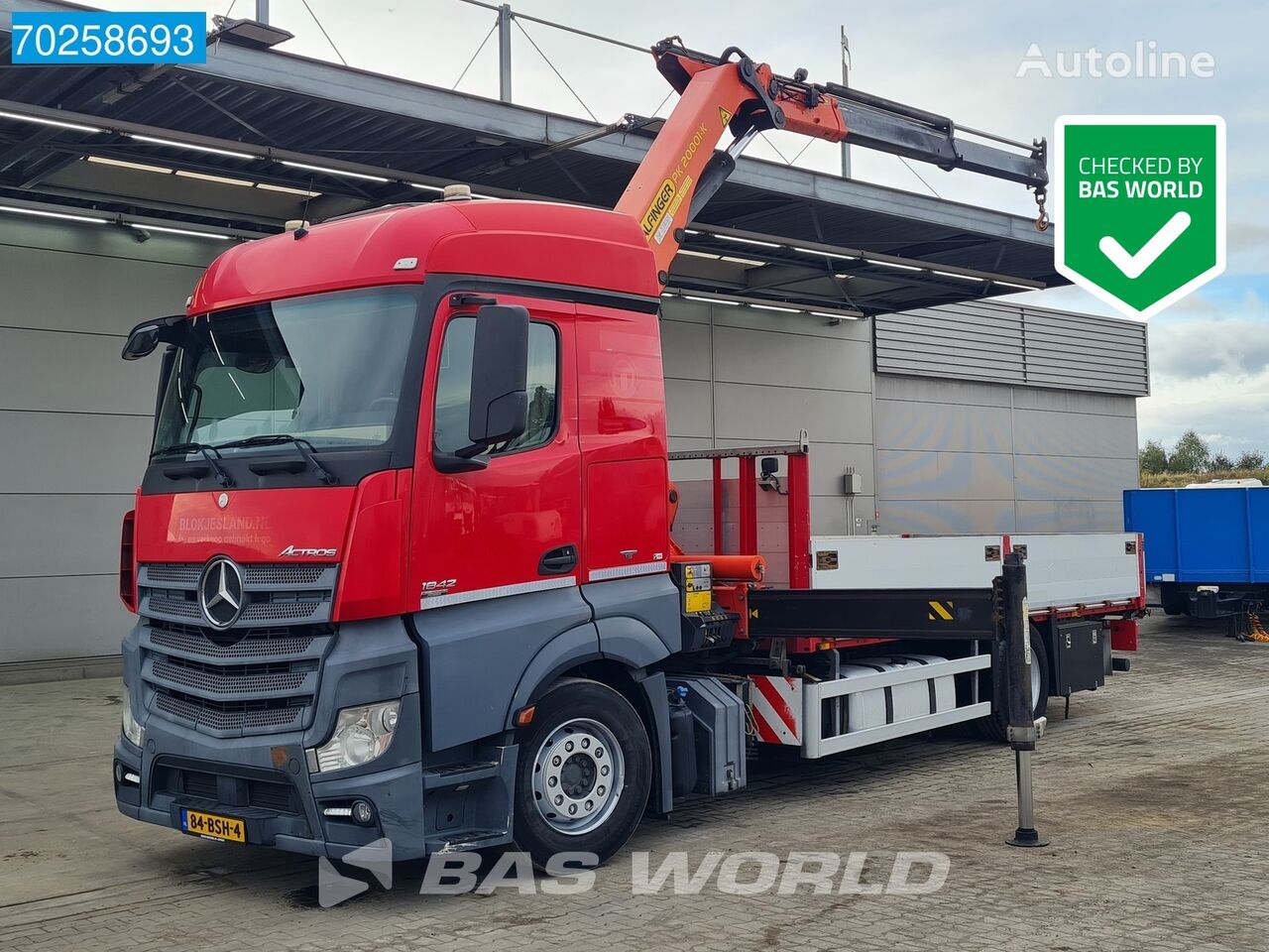 Mercedes-Benz Actros 1842 4X2 NL-Truck Palfinger PK20001 Kran Crane Remote Eur flak lastbil