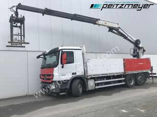 valník Mercedes-Benz Actros  2536 LL Pritsche HMF Heckkran m. Zange Baustoff