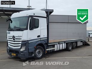 شاحنة مسطحة Mercedes-Benz Actros 2543 Actros 6X2 NL-Truck Machine transporter oprijwagen R