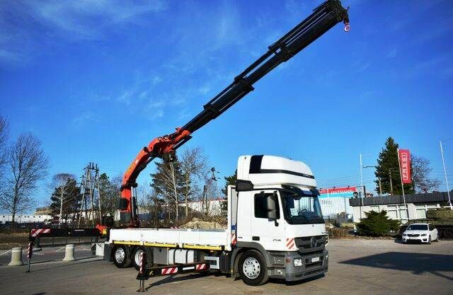 Mercedes-Benz Actros 2546 6x2 Palfinger PK 53002 Crane Kran flatbed truck