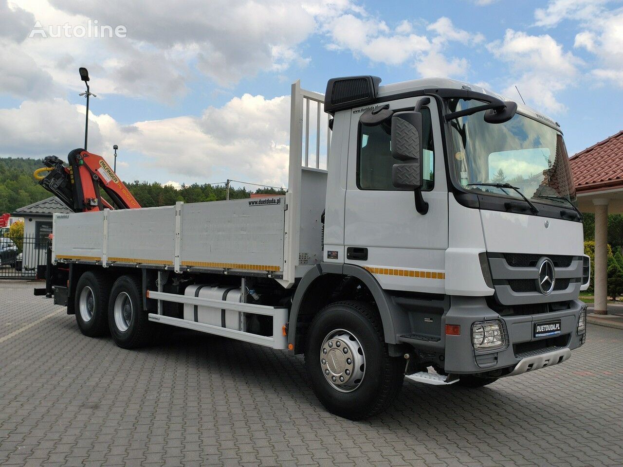 camion plateau Mercedes-Benz Actros 2636 6x4 HDS Palfinger PK 18002-EH Rotato