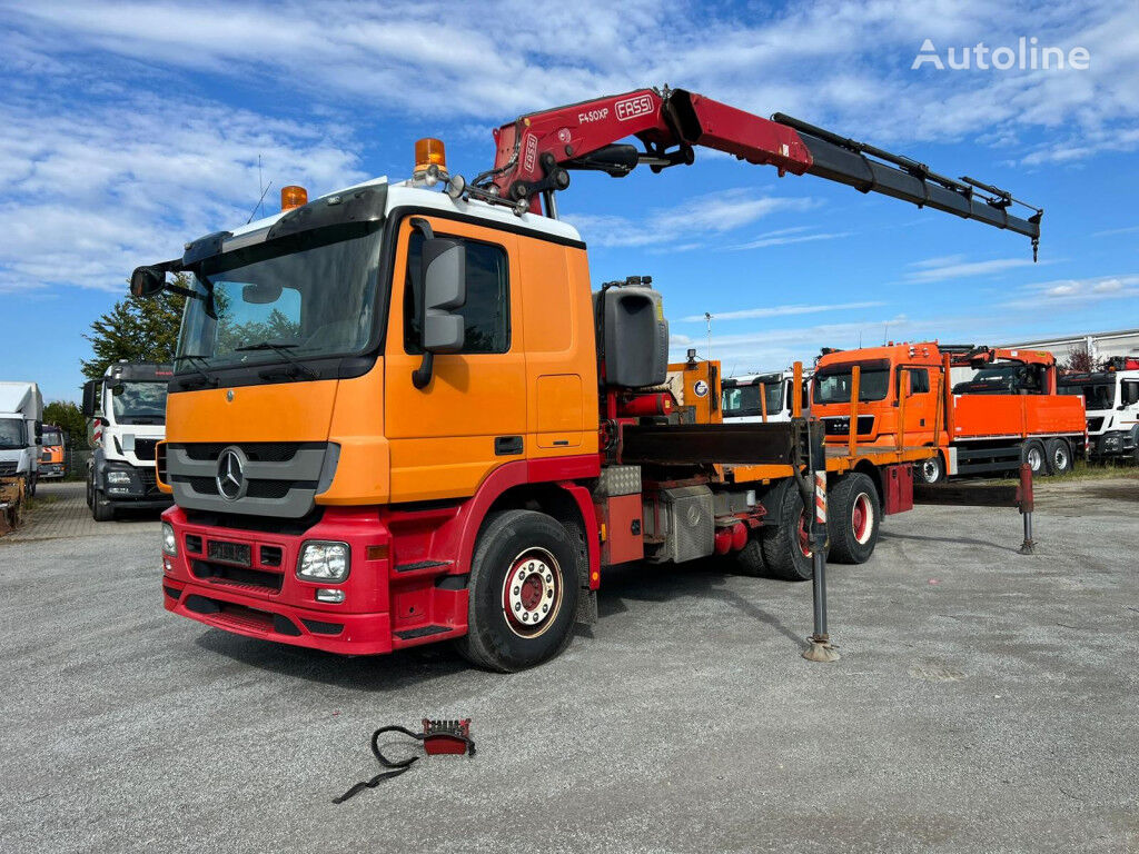 Mercedes-Benz Actros 2646 L 6x4 Pritsche Kran Fassi 450 45m to flatbed truck