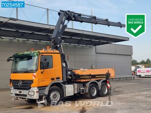 Mercedes-Benz Actros 3341 6X4 Hiab 322 EP-5 XS Hiduo Manual Big-Axle Steelsusp flatbed truck