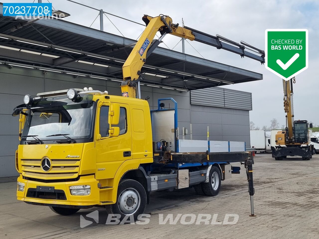 dropside camion Mercedes-Benz Atego 1530 4X2 HMF 1820-K5 Crane Kran Remote Automatic Euro 6