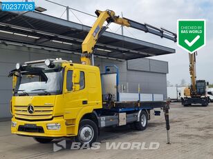 Mercedes-Benz Atego 1530 4X2 HMF 1820-K5 Crane Kran Remote Automatic Euro 6 flatbed truck