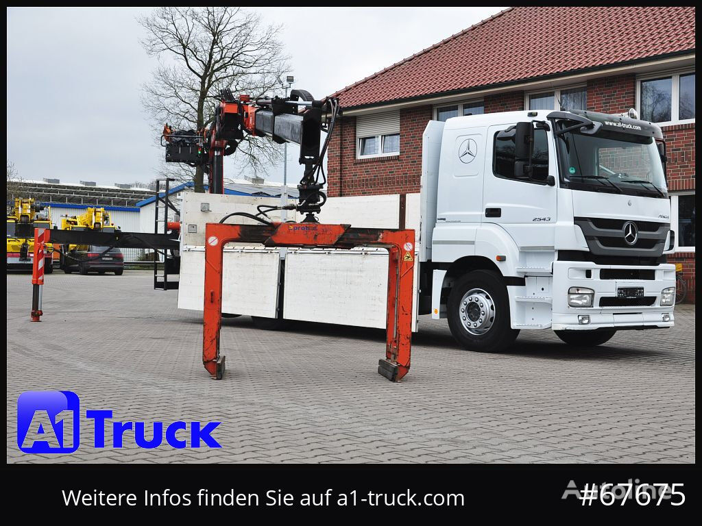 Mercedes-Benz Axor 2543, Atlas 170.2 Kran, Lift-Lenkachse flatbed truck