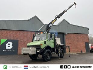 Mercedes-Benz UNIMOG 424/U1000 - HIAB 550 - 4x4 - 6 cilinder - 40.591 kamion s ravnom platformom