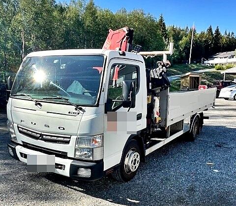 Mitsubishi Fuso Canter *crane FASSI 6.5tm *ONLY 50tkm *PLATFORM 5m flatbed truck