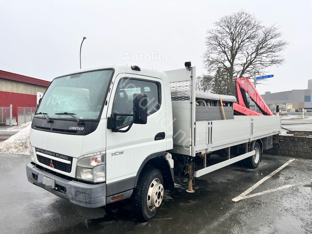 Mitsubishi Fuso Canter *crane FASSI 65 *PLATFORM 5m *FULL STEEL *ONLY 80tkm kamion s ravnom platformom