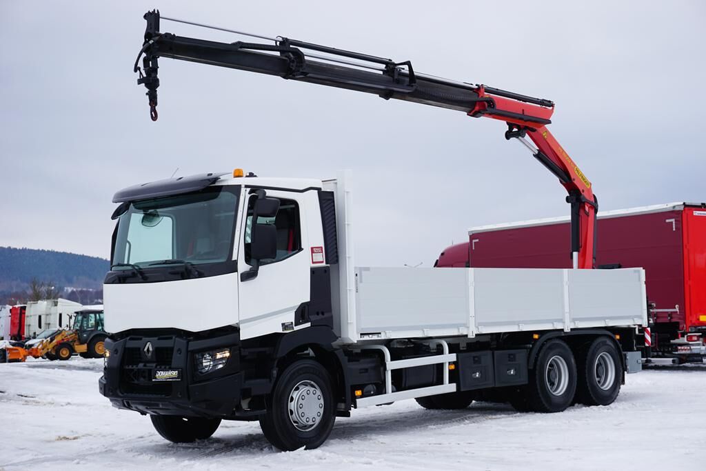 Renault C 380 / 6 X 4 / SKRZYNIOWY + HDS / PALFINGER PK 18002 / PILOT / Pritsche LKW - Autoline