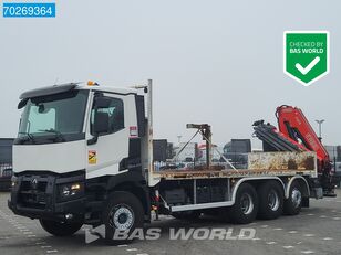 Renault C 430 8X4 Fassi F275A.0.25 Crane Kran Lift+Steering Axle Euro 6 flatbed truck