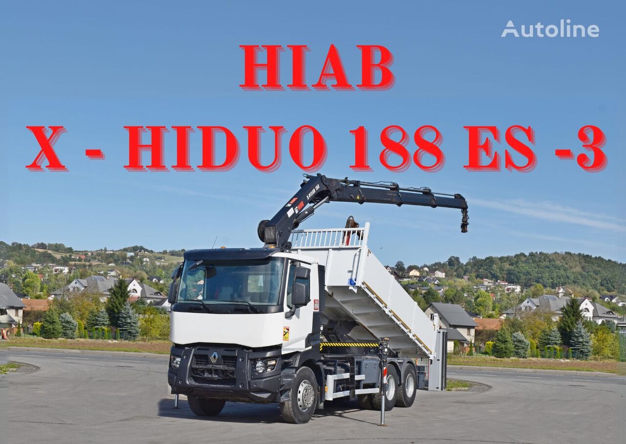 Renault C 430 * HIAB X - HIDUO 188 ES - 3 + FUNK / 6x4 kamion s ravnom platformom