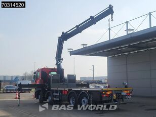 شاحنة مسطحة Renault C 460 8X2 HIAB 477EP-2 HIPRO Crane Kran Lift+steering axle Euro