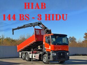 Renault C430 * HIAB 144 BS - 3 HIDUO+ FUNK/ 6x2 camión caja abierta