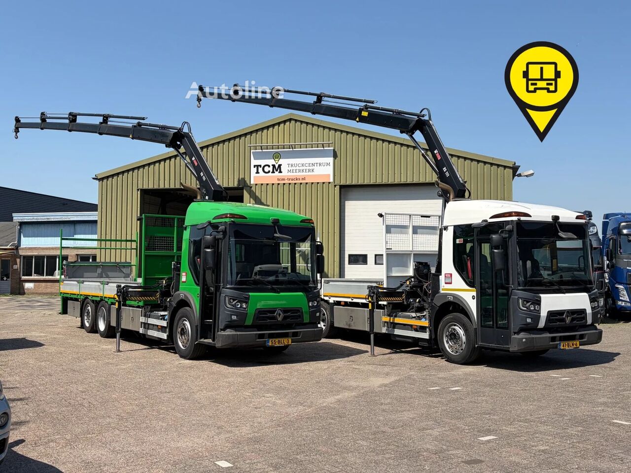 Camion pianale Renault D 320 6X2 HIAB 111 + REMOTE / RETARDER 161.692km - Autoline