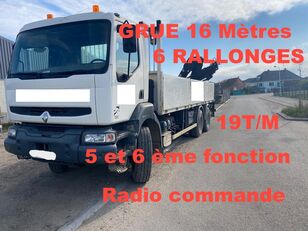 Renault KERAX 370 DCI 6X4 PLATEAU GRUE flatbed truck