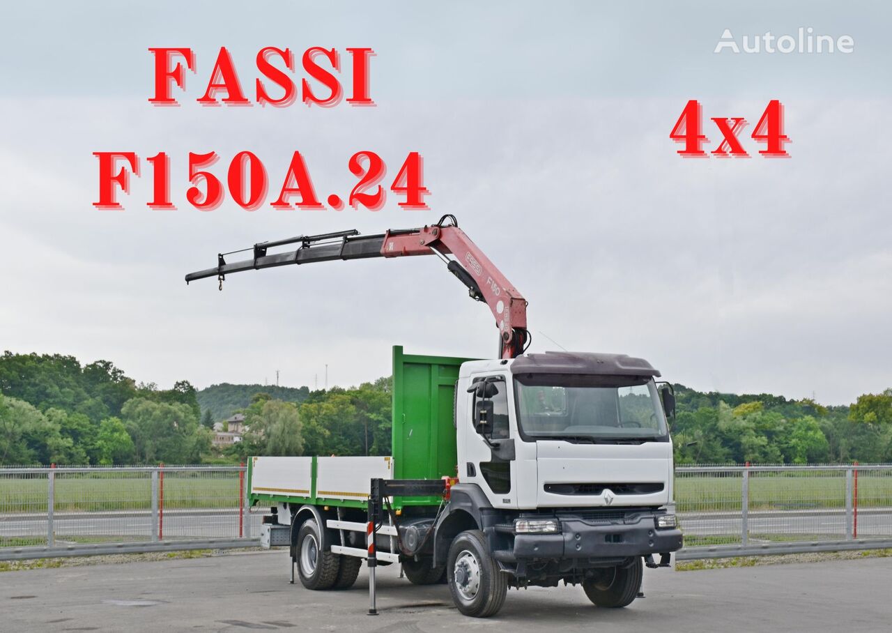 camion pianale Renault KERAX 370 *FASSI F150A.24 + FUNK* 4x4