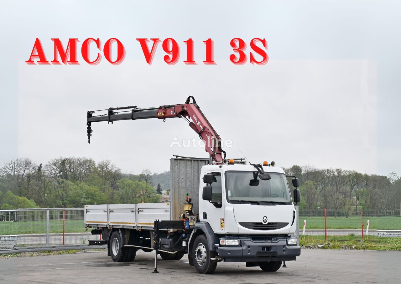 Renault MIDLUM 220 DXI *PRITSCHE 7,35m * KRAN + FUNK avolavakuorma-auto - Autoline